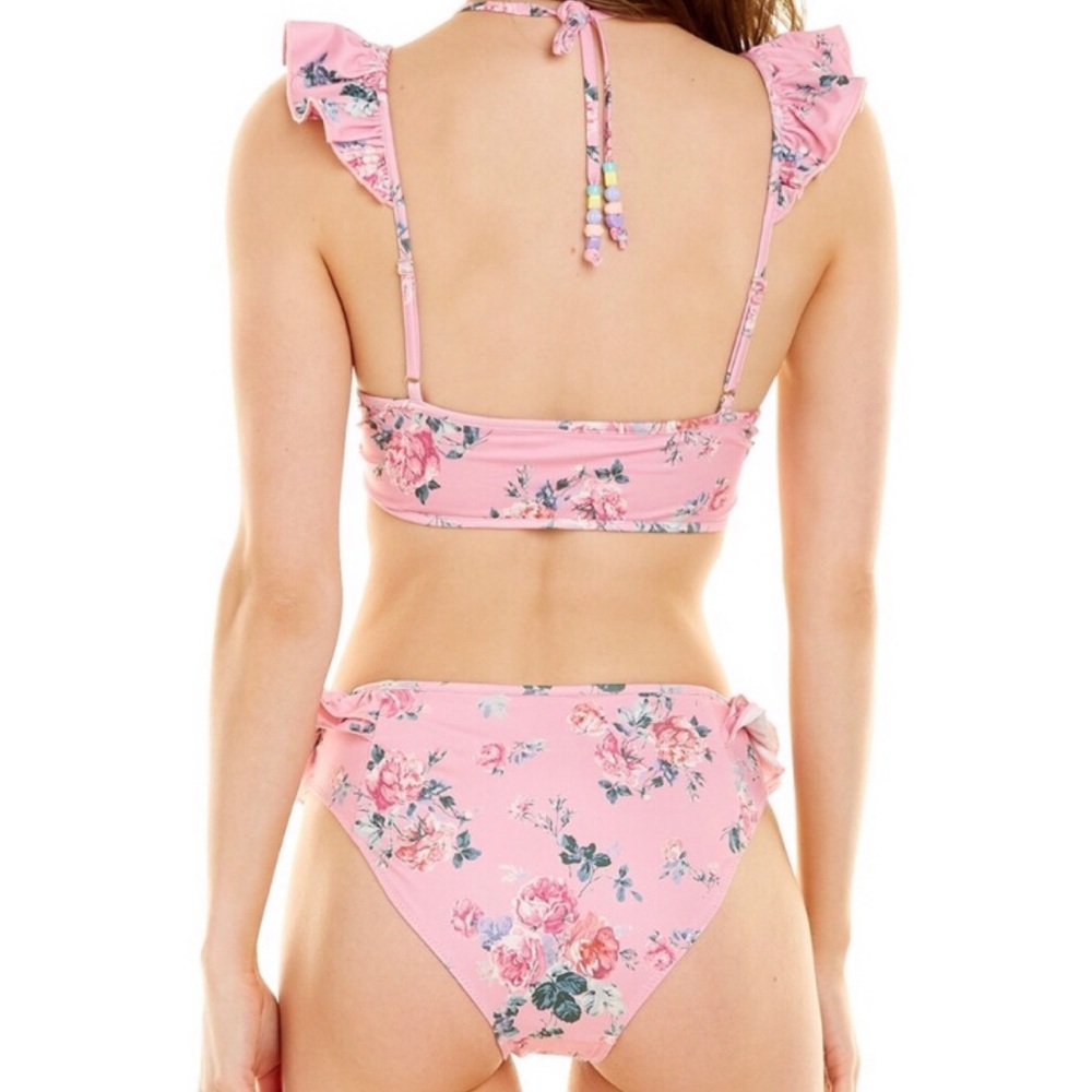LoveShackFancy Frost Bikini Set Rosy Peaches S - Picture 9 of 9